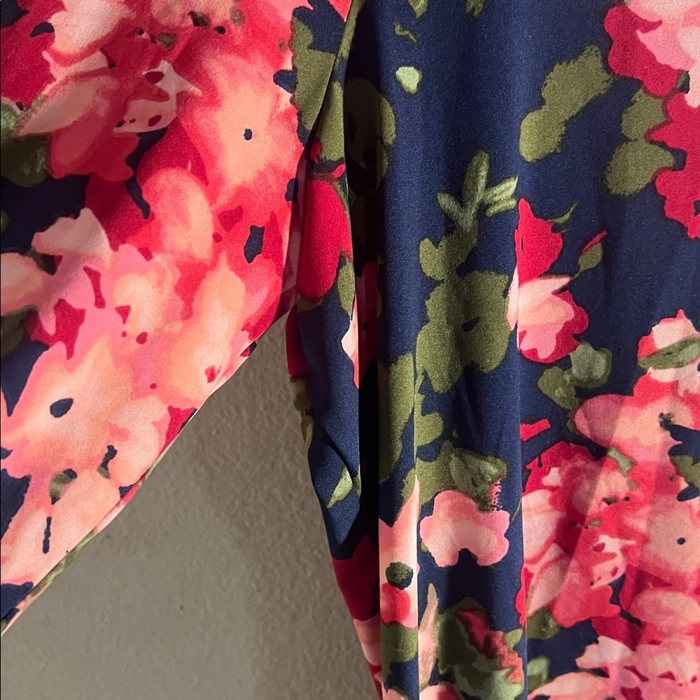 Floral Women's Top - Pink and Green - Picture 5 of 8